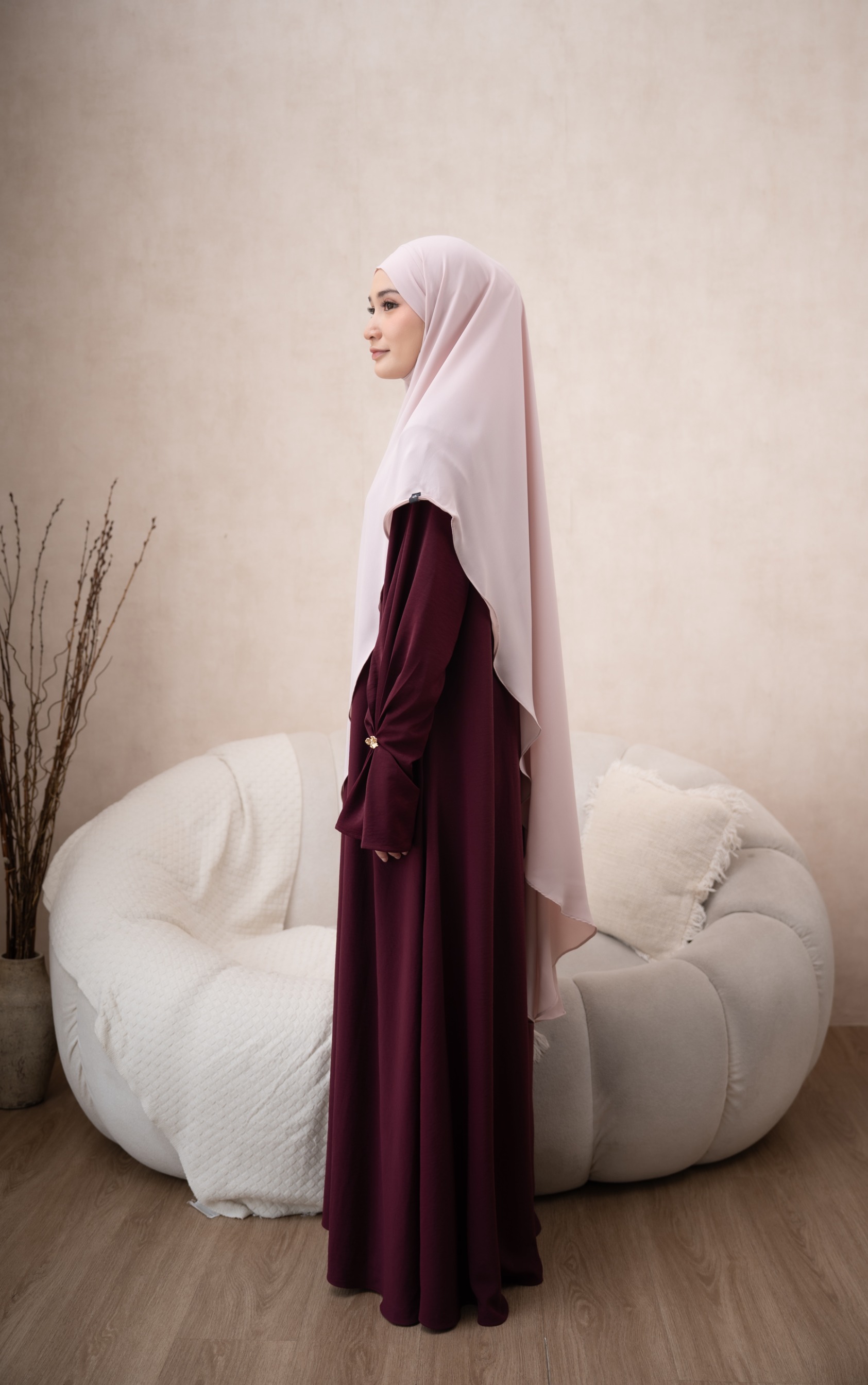 Naemaa Dress Only Wine Berry - Anti UV