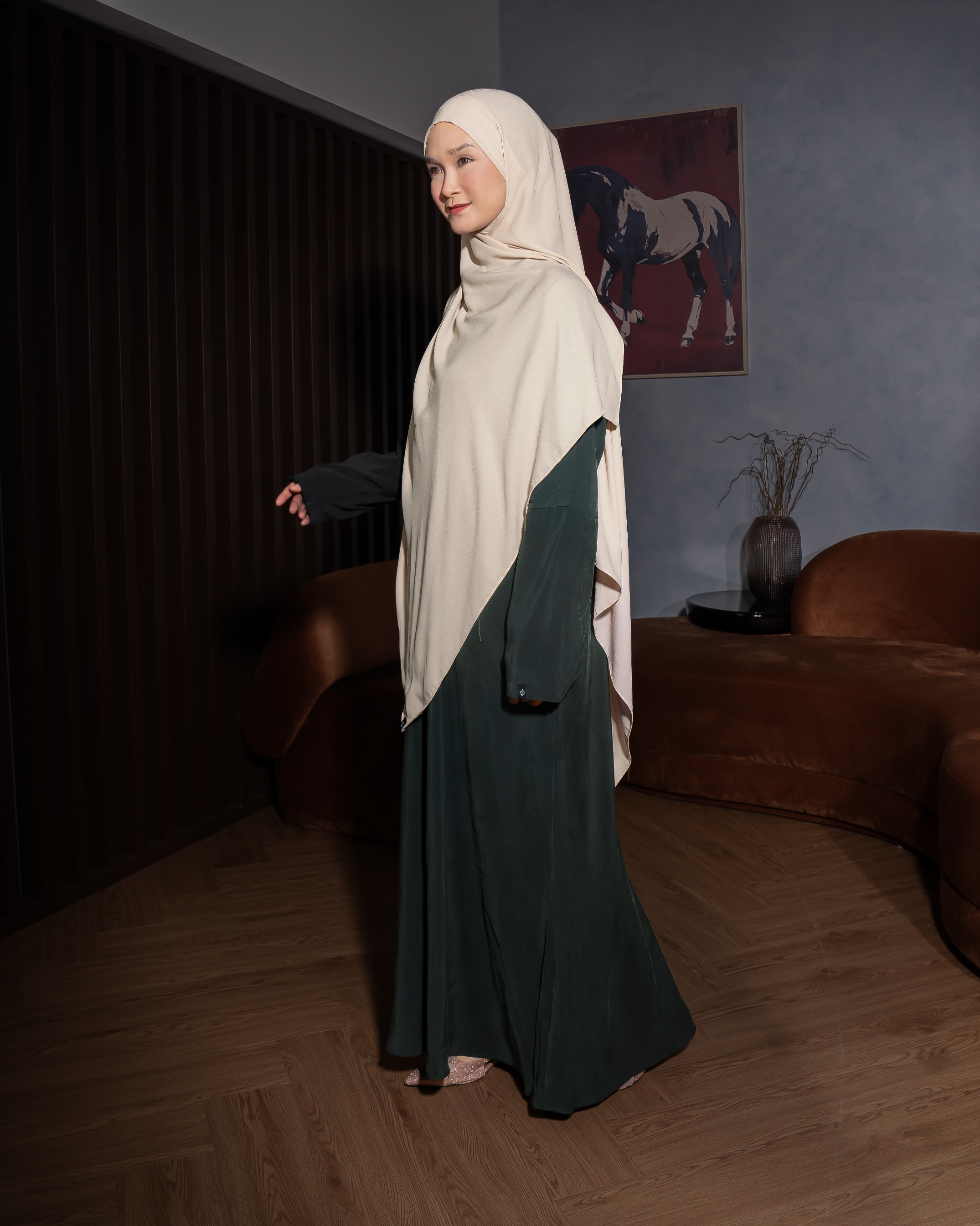 Hana Dress Forest Green- Material Cupro