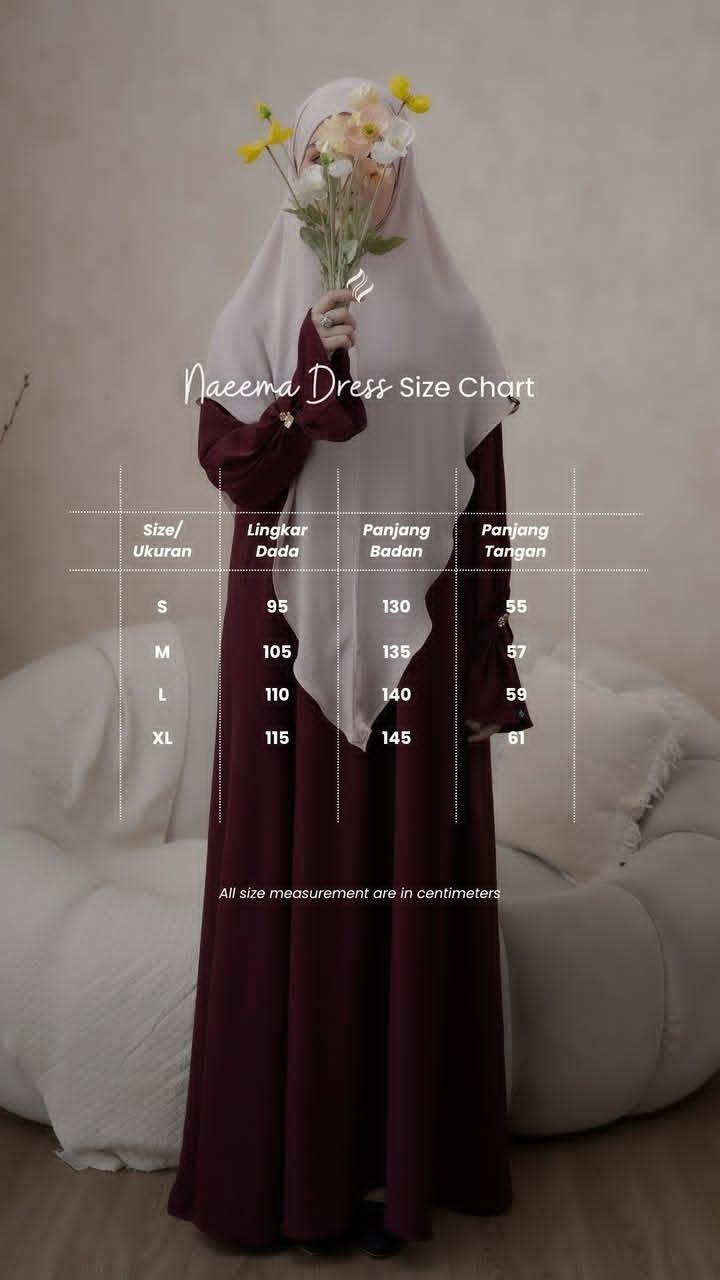 Naeema Dusty Pink Dress Only - Anti UV