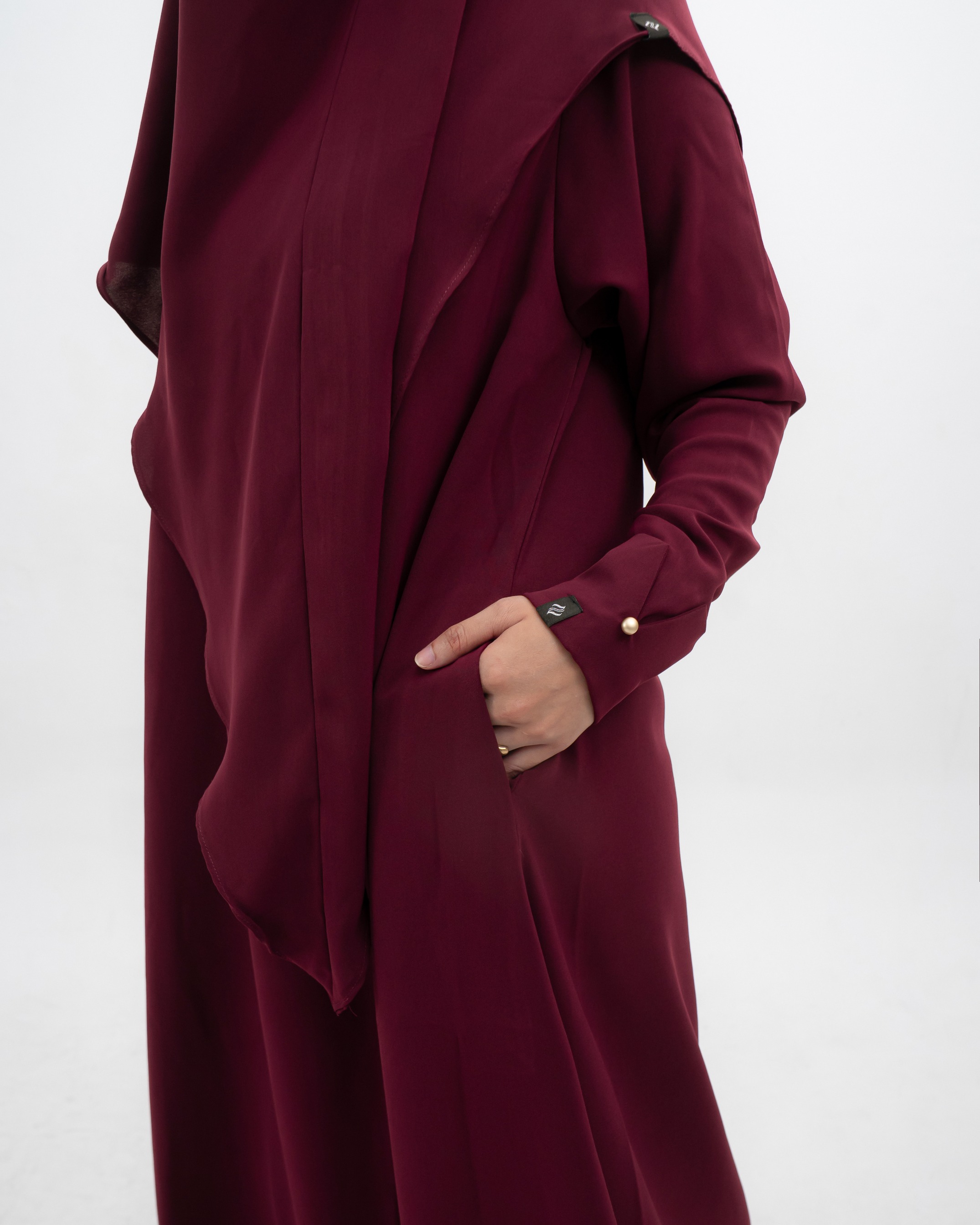 Zayna Dress Maroon - Anti UV