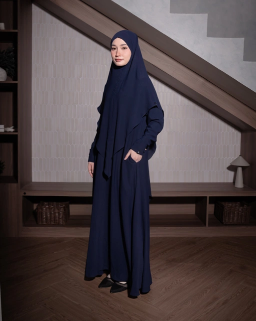 Image of Zayna Dress Navy - Anti UV