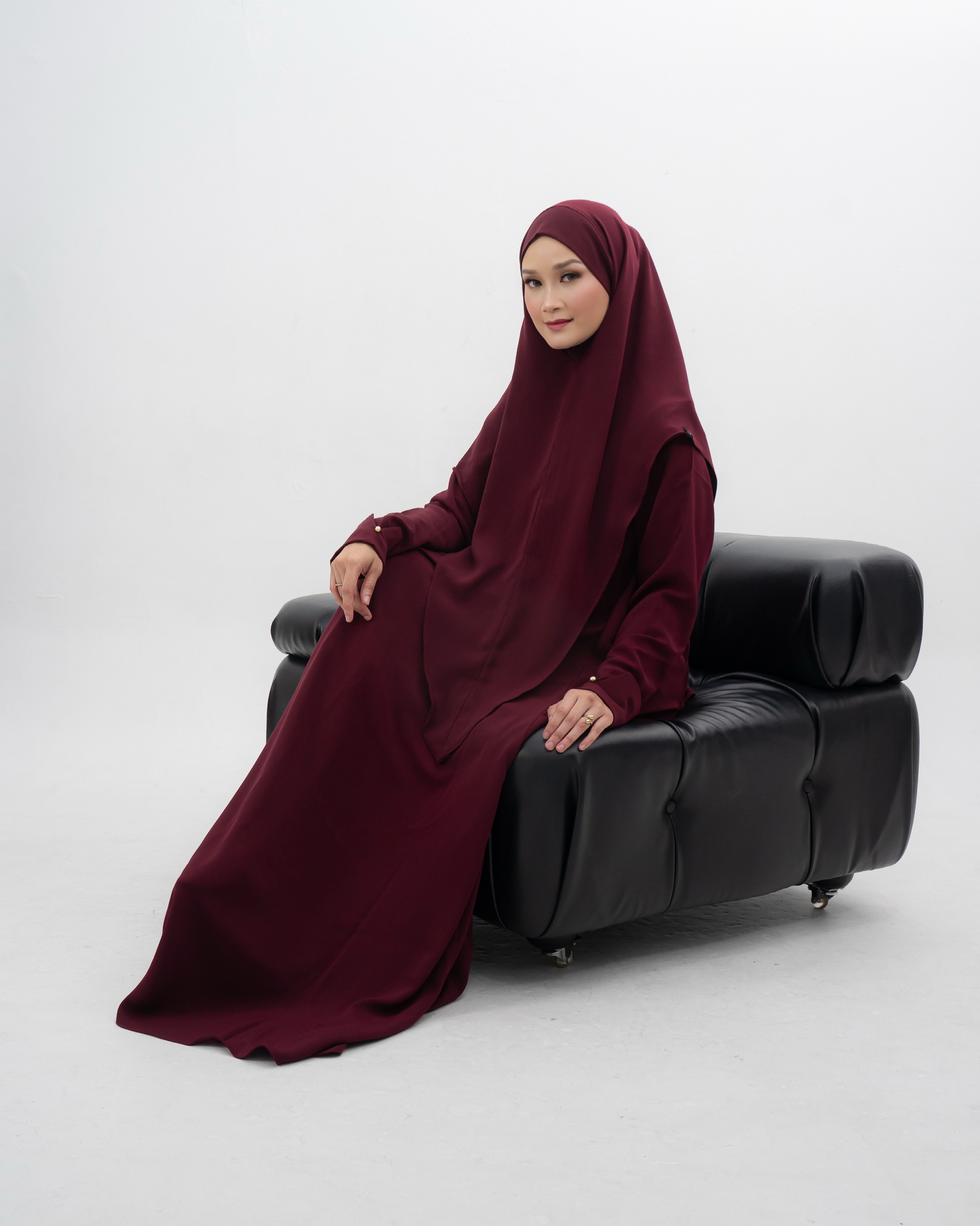 Zayna Dress Maroon - Anti UV
