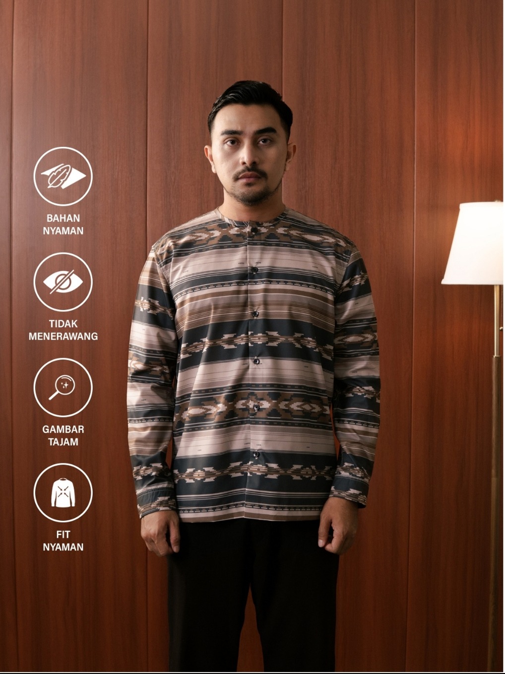 Lakive | Earthone | Kemeja Print