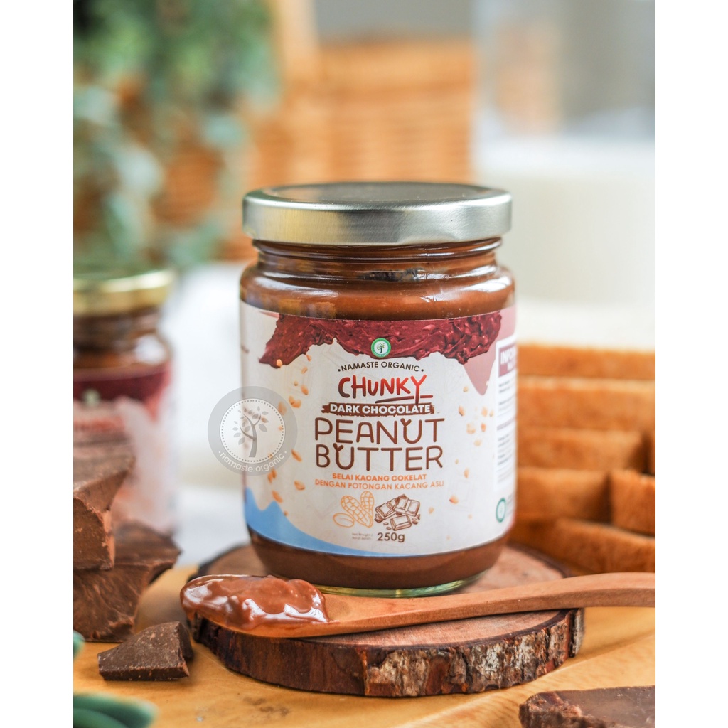 CHUNKY PEANUT BUTTER DARK CHOCOLATE - SELAI KACANG COKELAT 250GR