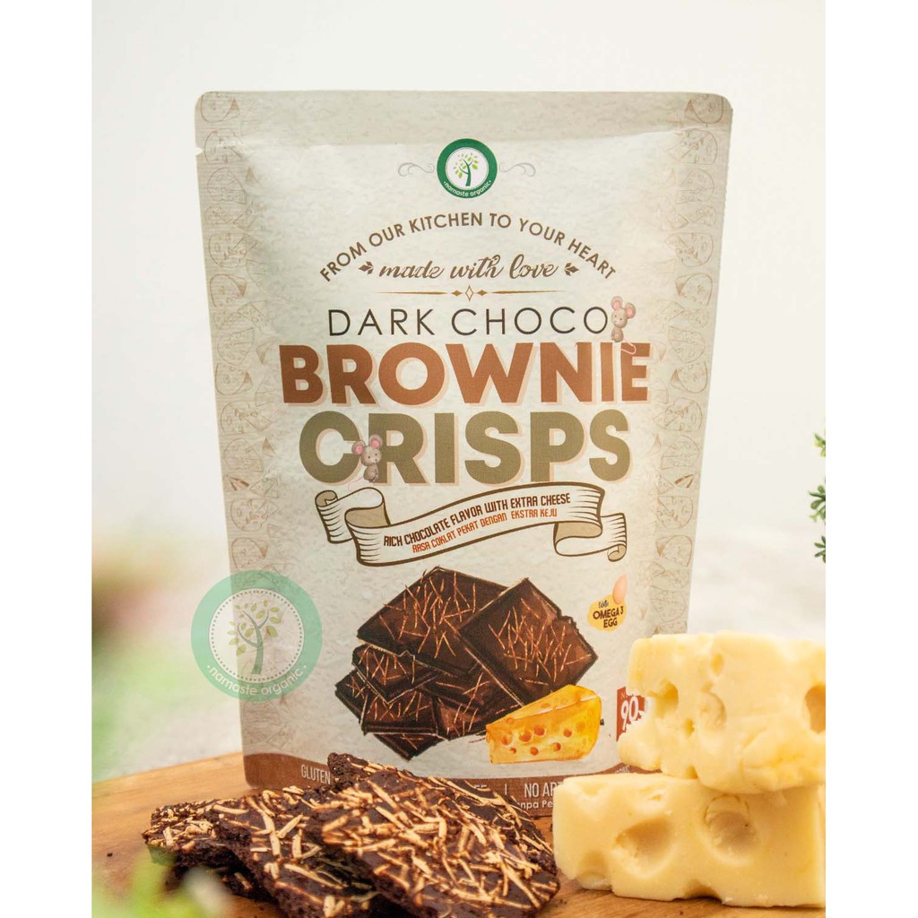 DARK CHOCO BROWNIE CRISPS GLUTEN FREE - WITH EXTRA CHEESE 90GR