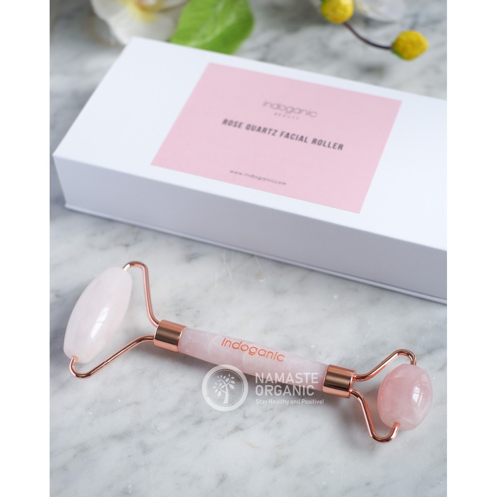 INDOGANIC ROSE QUARTZ FACIAL ROLLER
