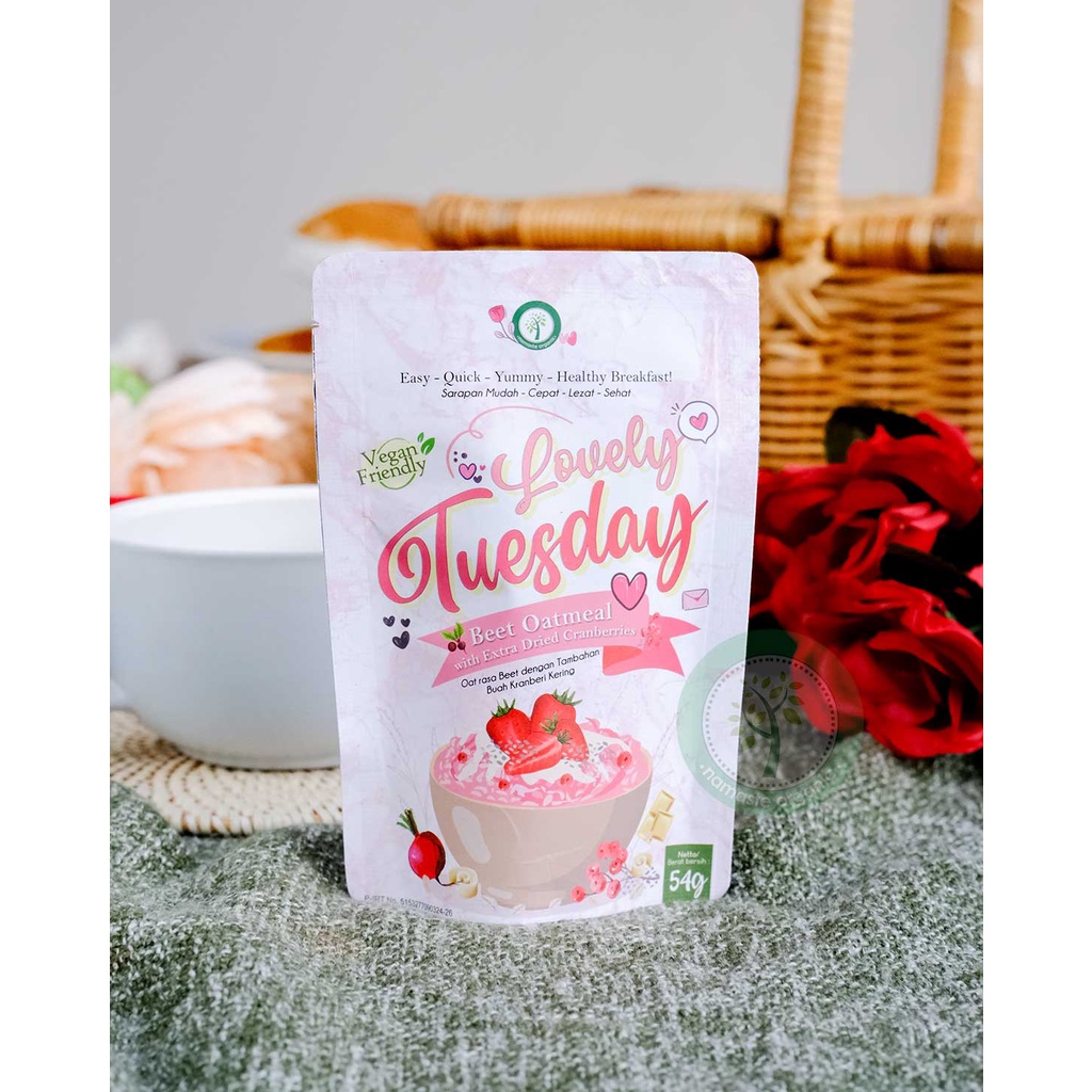 LOVELY TUESDAY - BEET OATMEAL WITH EXTRA DRIED CRANBERRIES 54GR