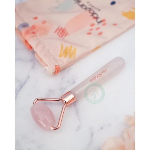 INDOGANIC ROSE QUARTZ FACIAL ROLLER MINI