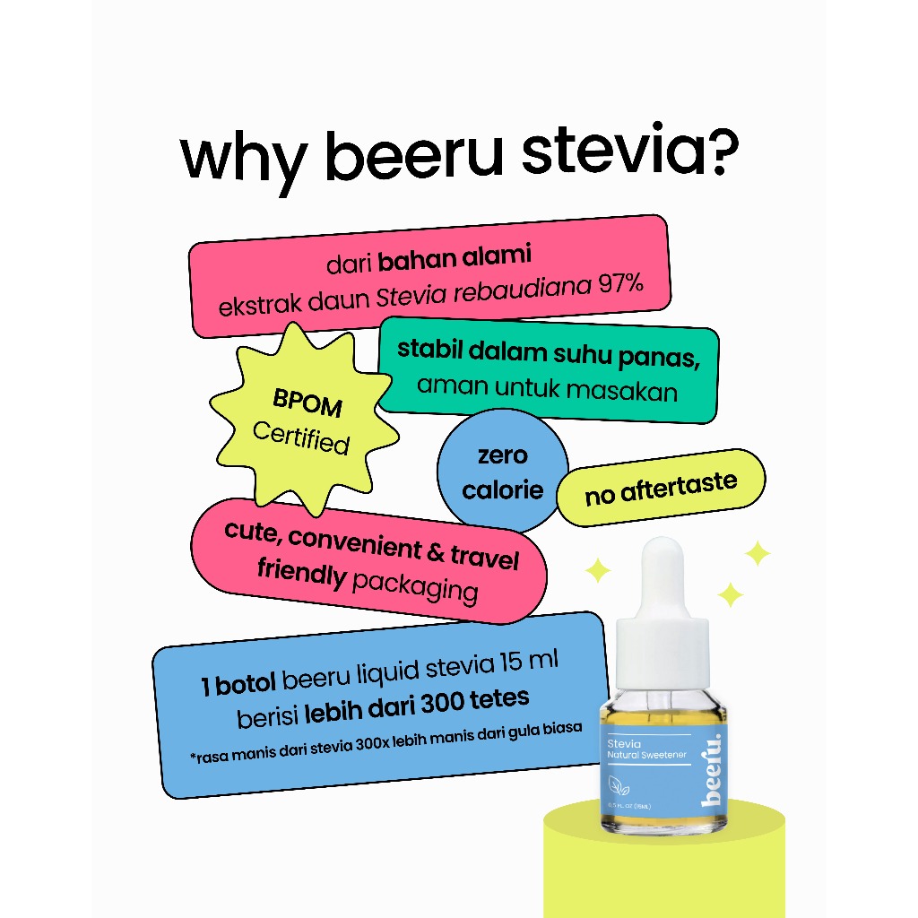 BEERU - STEVIA NATURAL SWEETENER 5ML