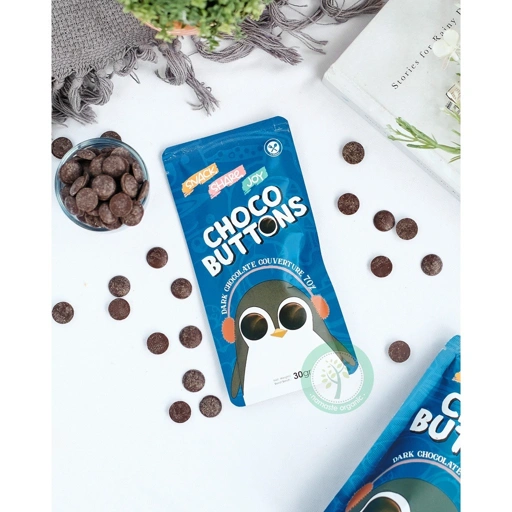 Image of CHOCO BUTTONS - DARK CHOCOLATE COUVERTURE 70 PERSEN