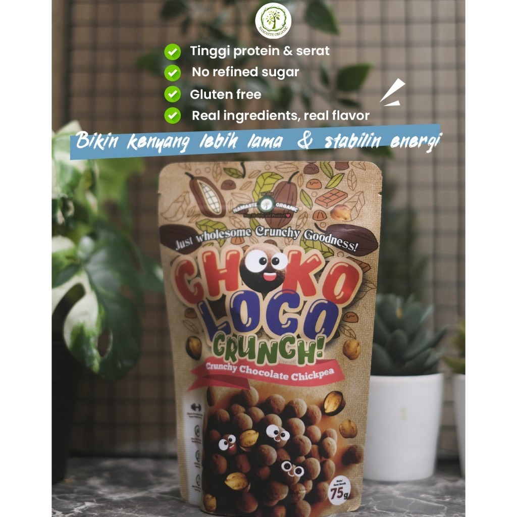 CHOKO LOCO - CRUNCHY CHOCOLATE CHICKPEAS CEREAL BITES 75GR