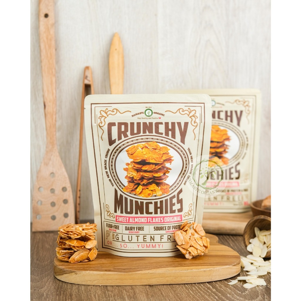 CRUNCHY MUNCHIES - GLUTEN FREE SWEET ALMOND FLAKES ORIGINAL 80GR