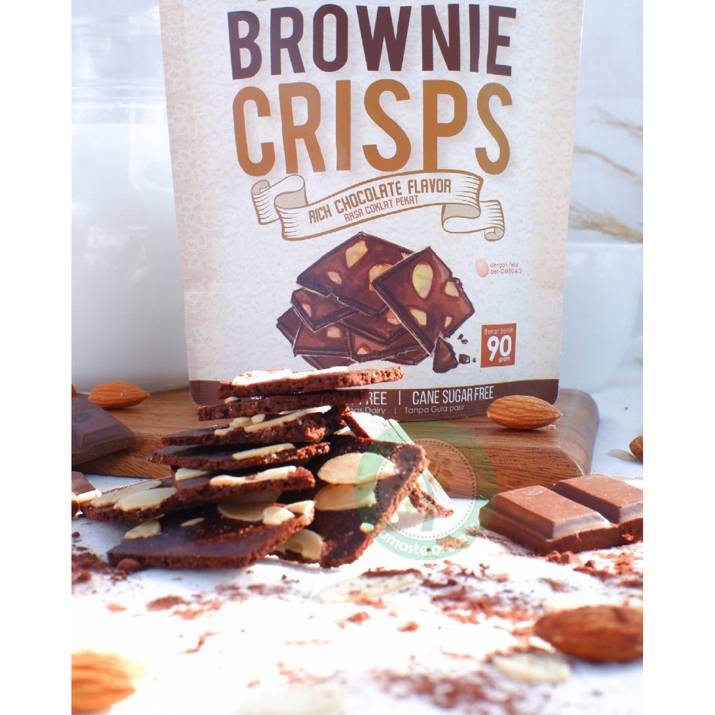 DARK CHOCO BROWNIE CRISPS GLUTEN FREE 90GR