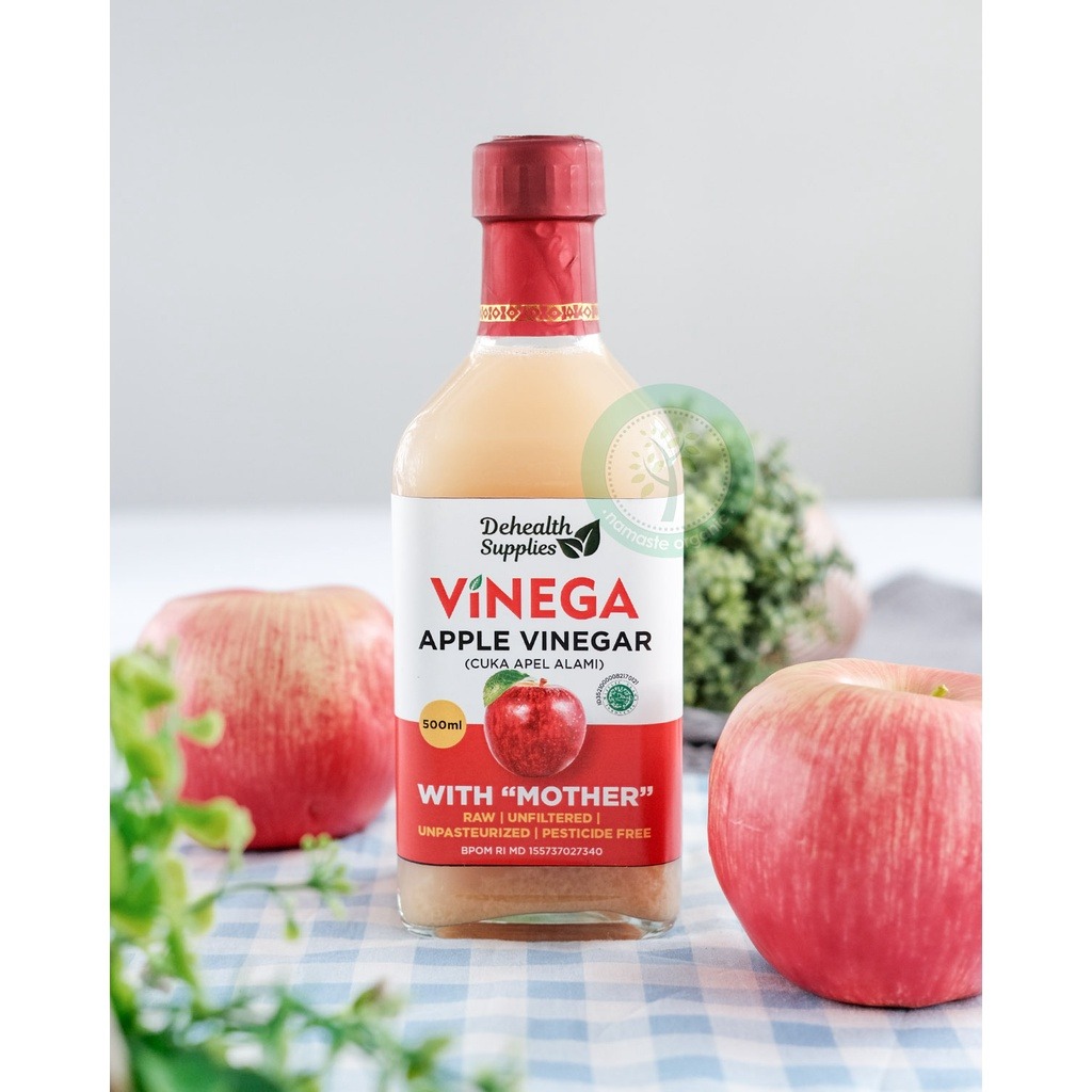 DEHEALTH SUPPLIES - APPLE VINEGAR 500ML BOTOL KACA