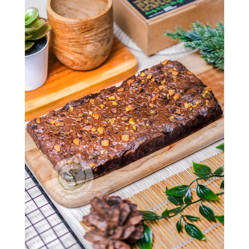 DUBAI CHOCOLATE PISTACHIO KUNAFA BROWNIE FUDGE - LESS SUGAR LOW GLUTEN 10X20CM