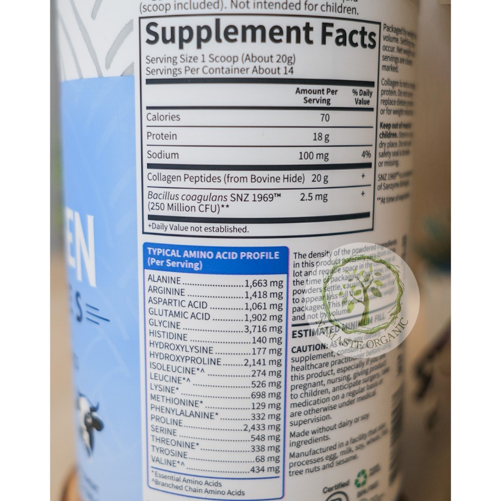 GARDEN OF LIFE - GRASS FED COLLAGEN PEPTIDES UNFLAVORED 280GR