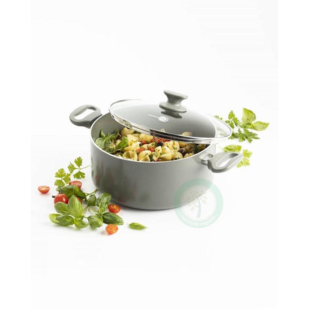 GREENPAN - DELIGHT GREY COVERED CASSEROLE 24CM