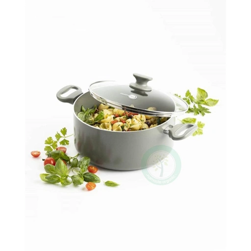 GREENPAN - DELIGHT GREY COVERED CASSEROLE 24CM