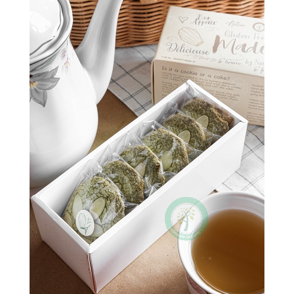 MADELEINE CAKE GLUTEN FREE 6 PCS - MATCHA