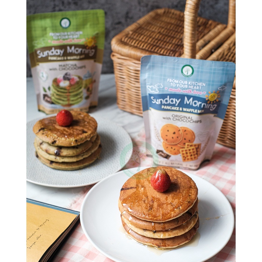 SUNDAY MORNING PANCAKE AND WAFFLE MIX - ORIGINAL WITH CHOCOCHIPS 268GR