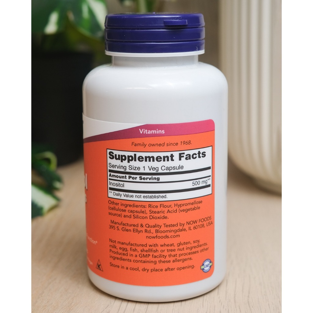 NOW FOODS INOSITOL CAPSULES 500MG - 100 CAPSULES