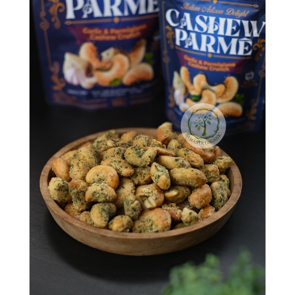 CASHEW PARME - KACANG MEDE PANGGANG GARLIC PARMESAN PREMIUM RENYAH 150GR
