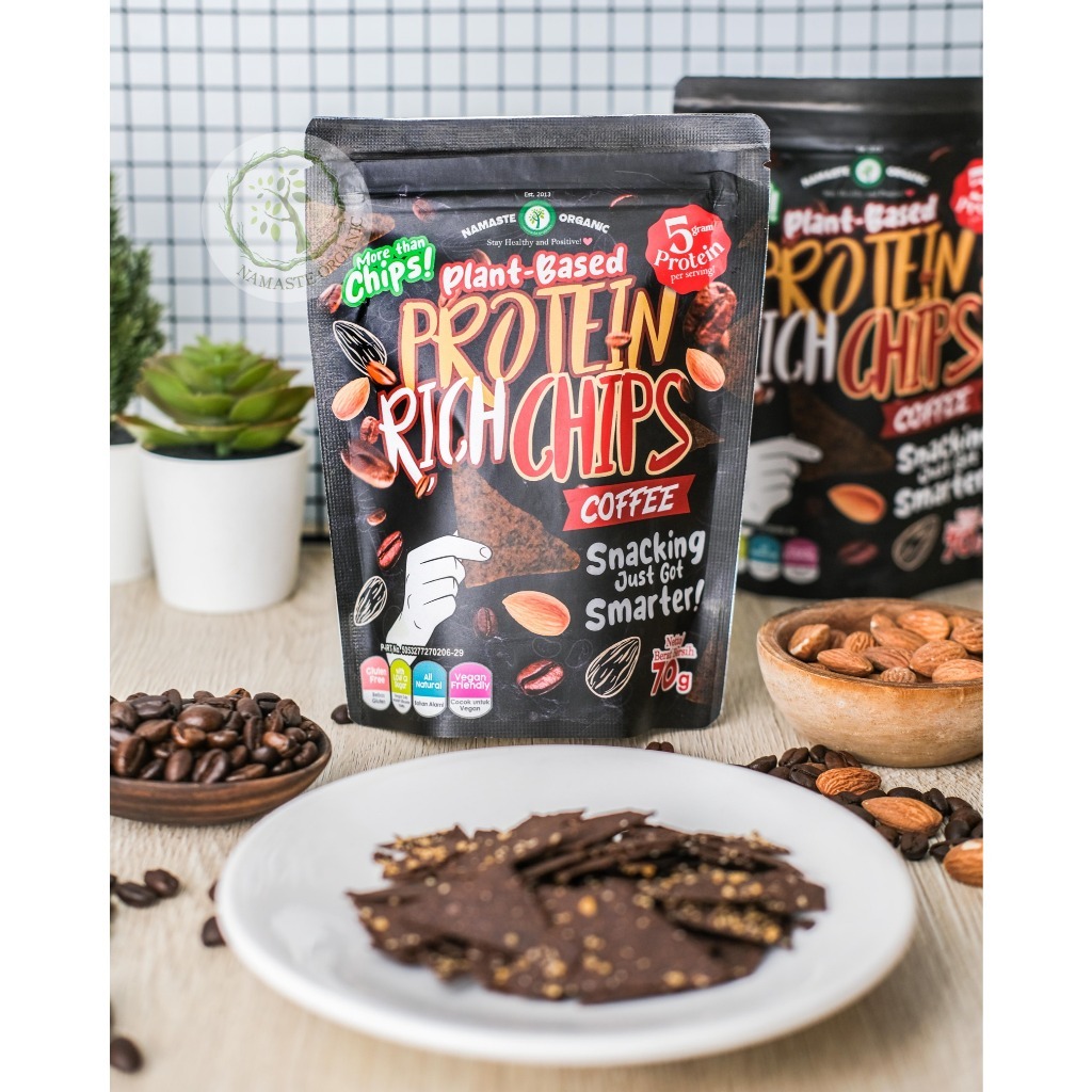 PROTEIN RICH CHIPS - VEGAN COFFEE 70GR