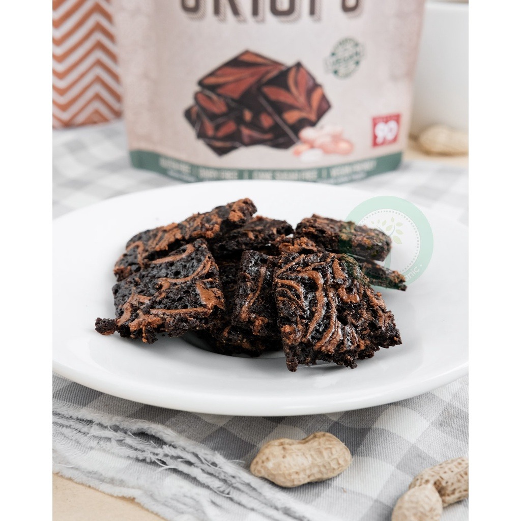 VEGAN PEANUT BUTTER BROWNIE CRISPS GLUTEN FREE 90GR