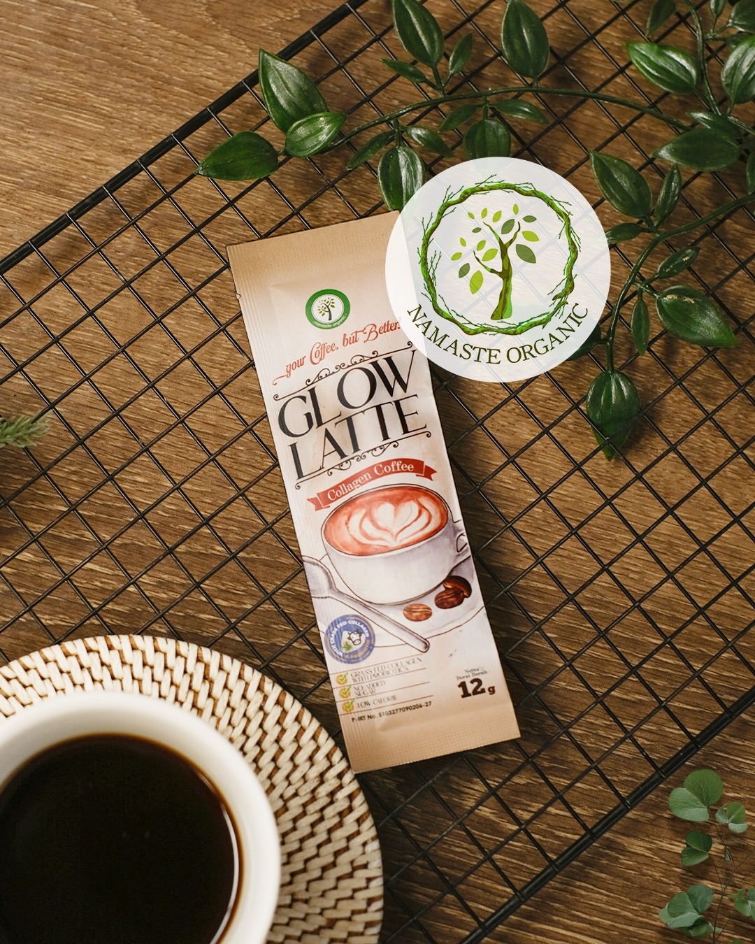 SACHET GLOW LATTE KOPI COLLAGEN - BEAUTY COFFEE DRINK FOR SKIN NAIL GUT AND JOINT 12GR