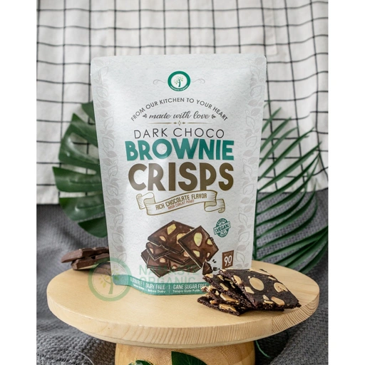 Image of VEGAN DARK CHOCO BROWNIE CRISPS GLUTEN FREE 90GR
