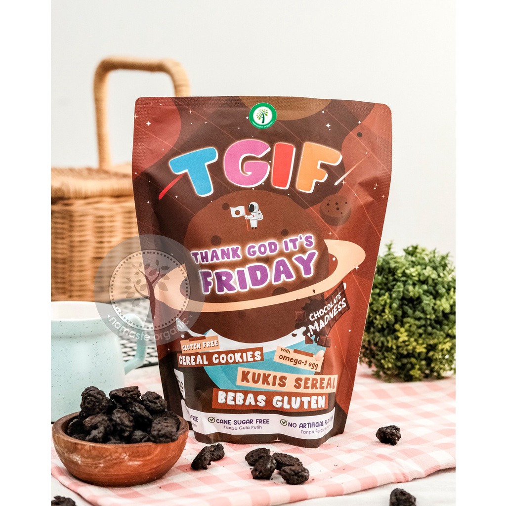 BIG TGIF CEREAL COOKIES GLUTEN FREE - CHOCOLATE MADNESS 300GR