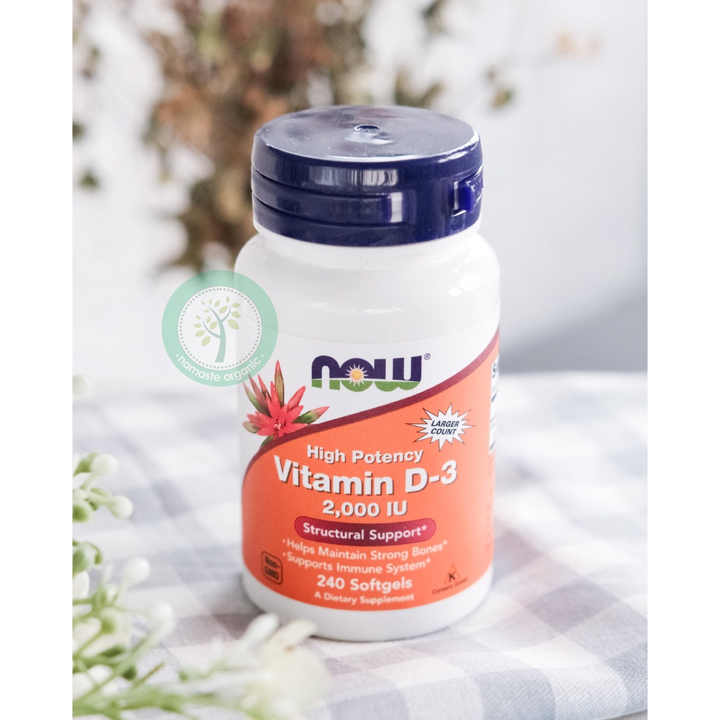 NOW FOODS VITAMIN D3 2000 IU - 240 SOFTGELS