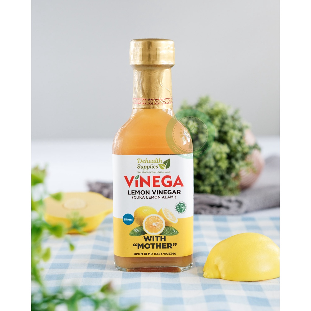 DEHEALTH SUPPLIES - LEMON VINEGAR 250ML BOTOL KACA