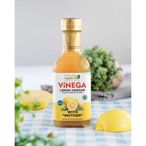 DEHEALTH SUPPLIES - LEMON VINEGAR 250ML BOTOL KACA