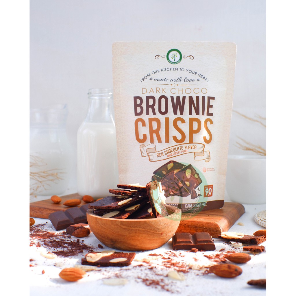 DARK CHOCO BROWNIE CRISPS GLUTEN FREE 90GR