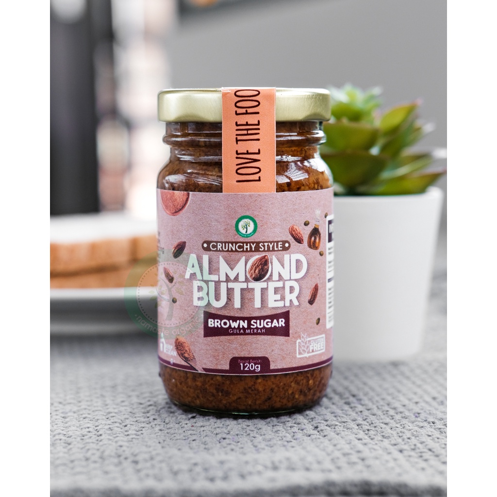 BROWN SUGAR ALMOND BUTTER CRUNCHY STYLE 120GR