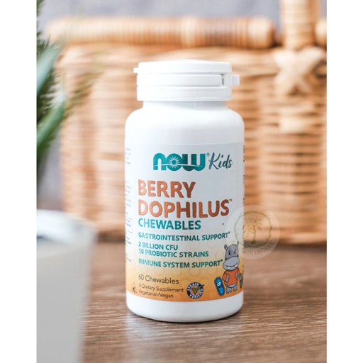 Image of NOW FOODS PROBIOTIC BERRYDOPHILUS KIDS - 60 CHEWABLES
