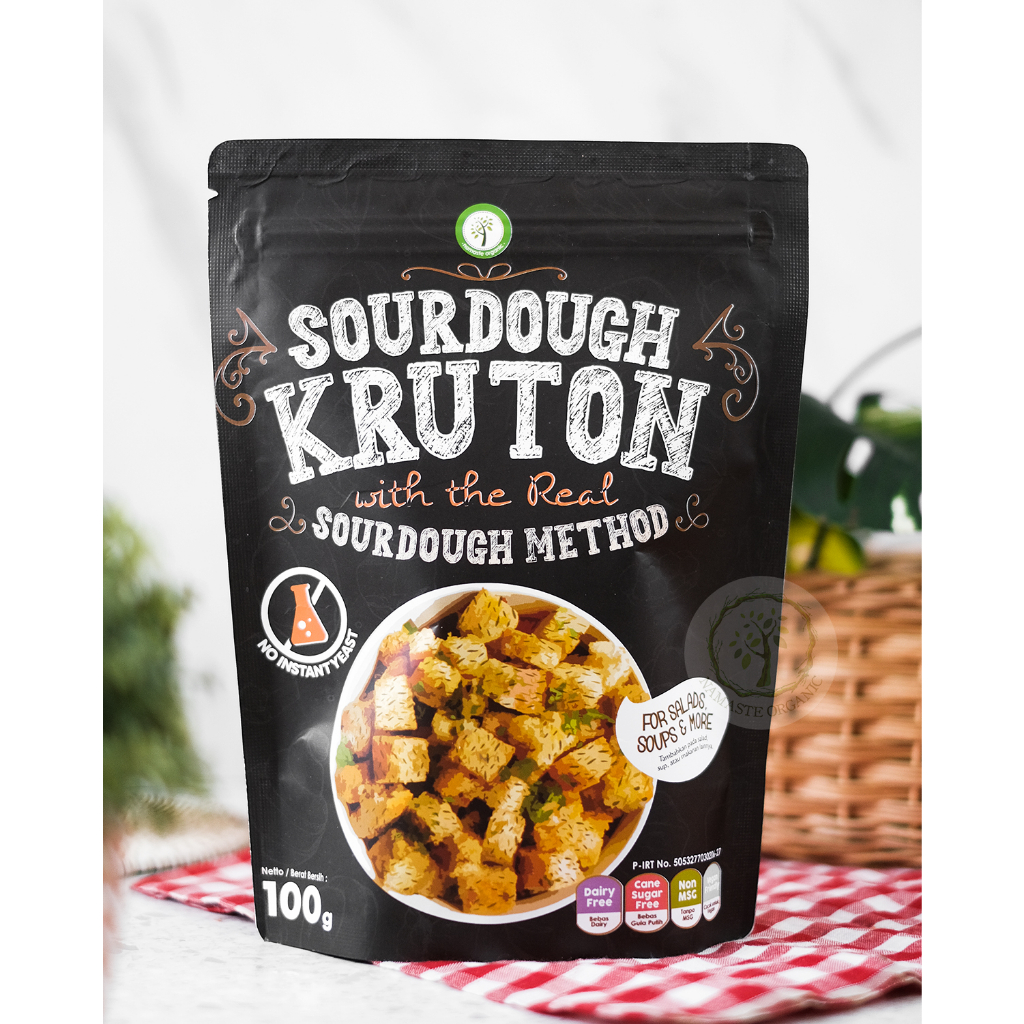 SOURDOUGH KRUTON - SAVORY BAKED BREAD WITH REAL SOURDOUGH METHOD 100GR