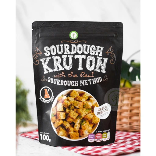SOURDOUGH KRUTON - SAVORY BAKED BREAD WITH REAL SOURDOUGH METHOD 100GR