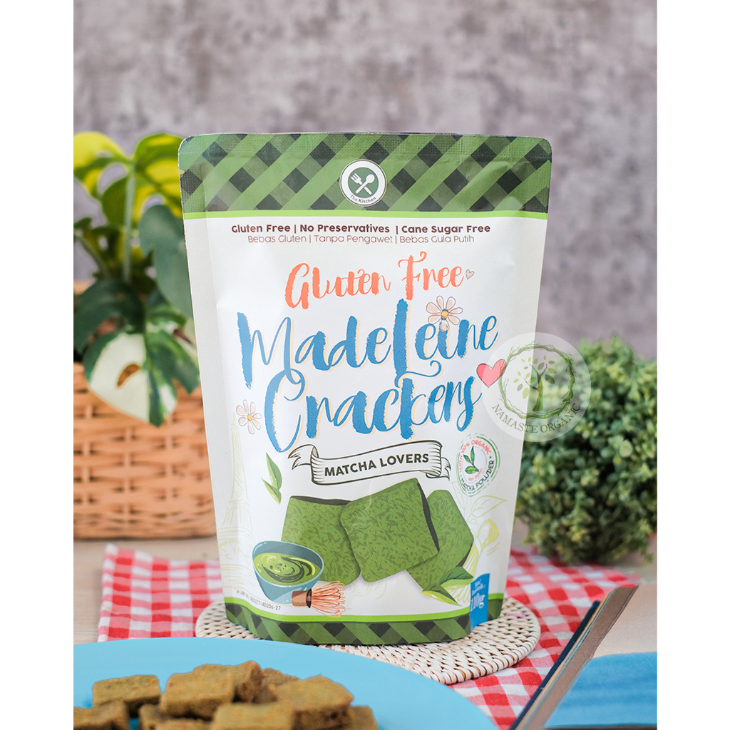 MADELEINE CRACKERS - GLUTEN FREE CRACKERS MATCHA LOVERS 110GR