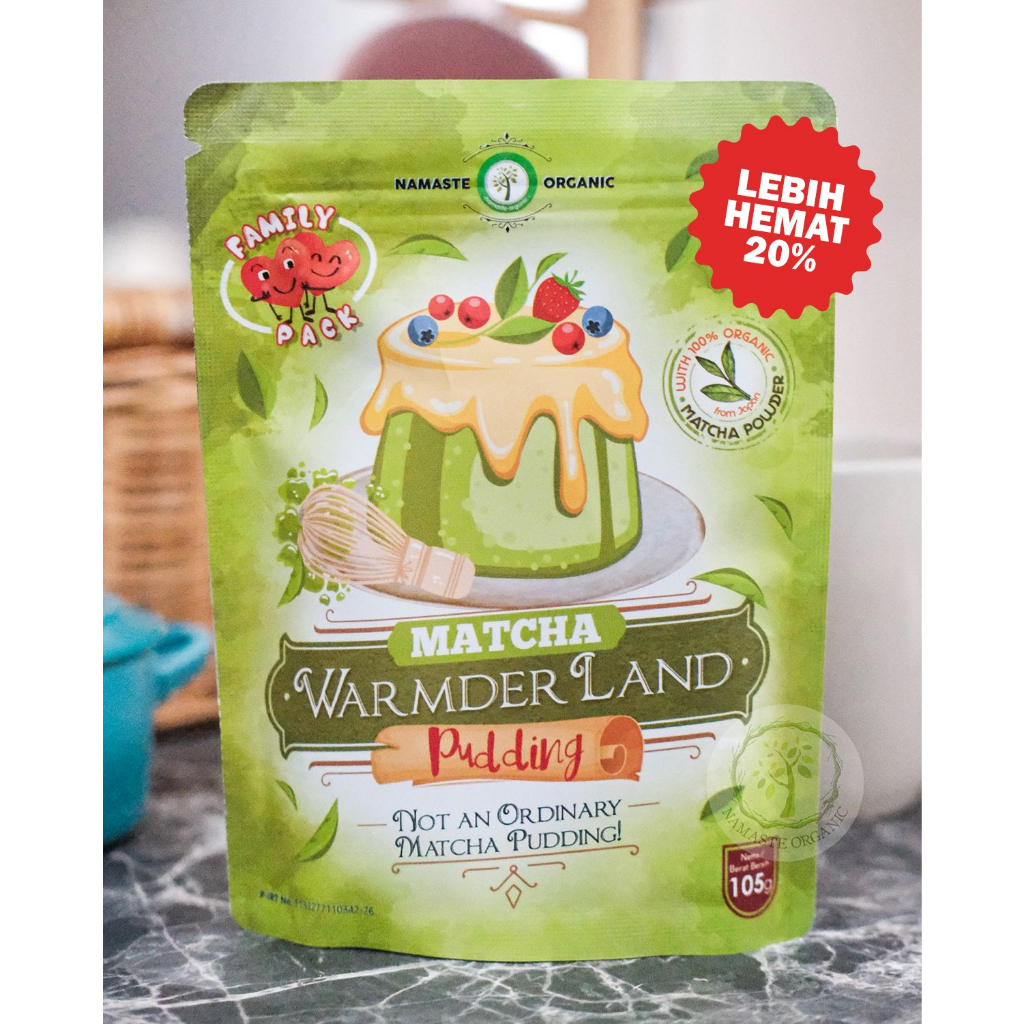 FAMILY PACK MATCHA WARMDERLAND PUDDING - MATCHA PUDDING 105GR