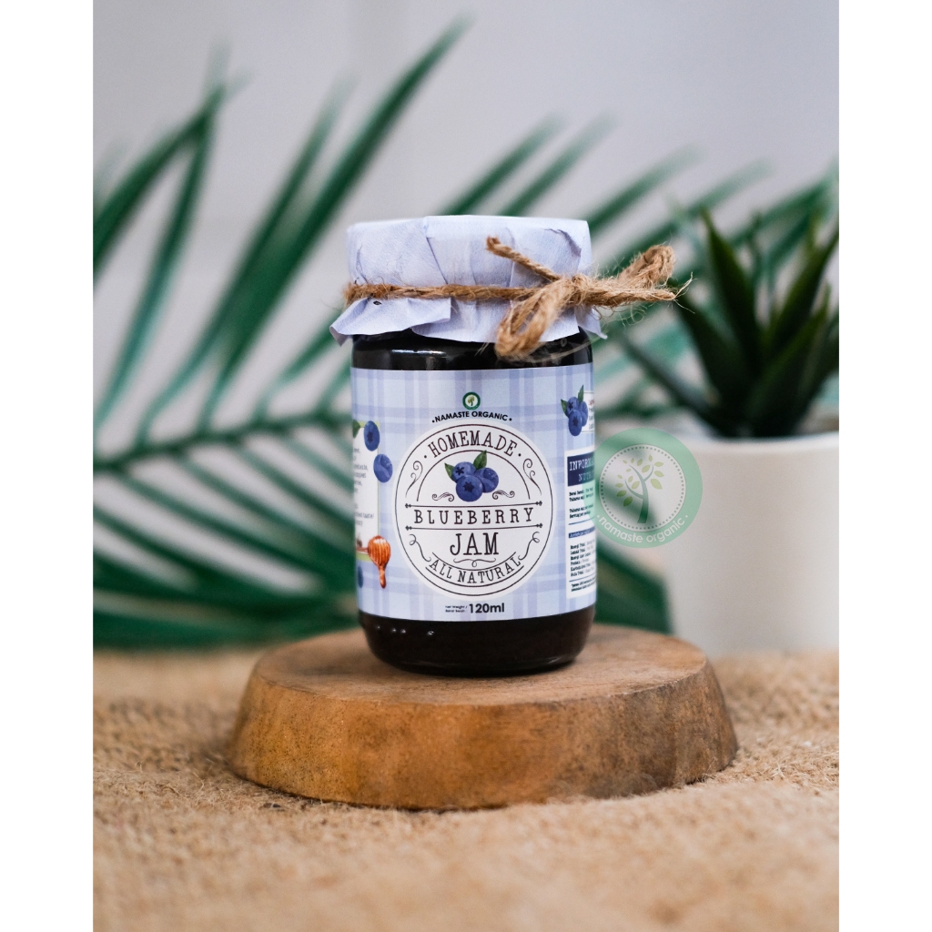 HOMEMADE BLUEBERRY JAM - MADE WITH REAL BLUEBERRY AND RAW HONEY 120ML