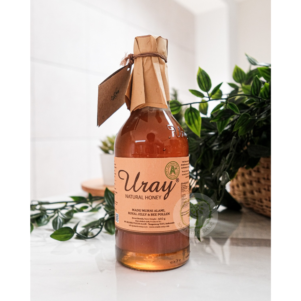 MADU URAY NATURAL HONEY WITH ROYAL JELLY AND BEE POLLEN - 450GR