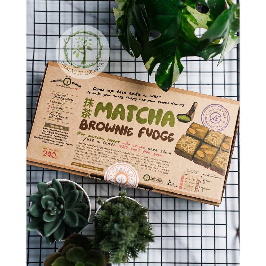 MATCHA BROWNIE FUDGE GLUTEN FREE 10X20CM