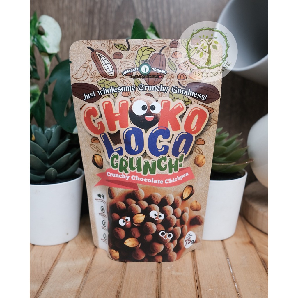 CHOKO LOCO - CRUNCHY CHOCOLATE CHICKPEAS CEREAL BITES 75GR