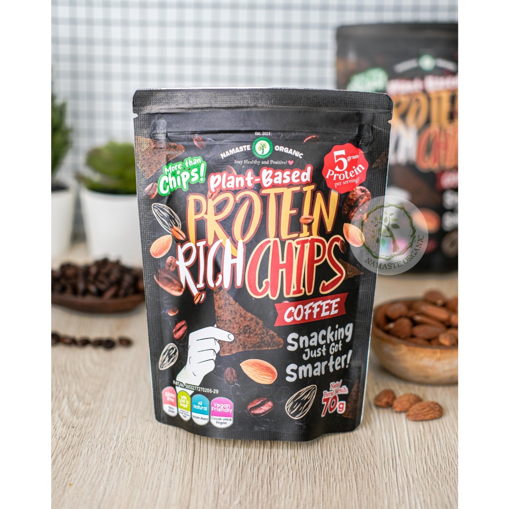 PROTEIN RICH CHIPS - VEGAN COFFEE 70GR