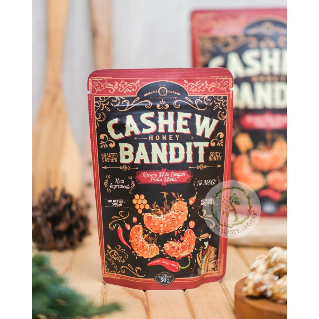 CASHEW BANDIT ROASTED SPICY HONEY - KACANG METE PANGGANG PEDAS MADU 50GR