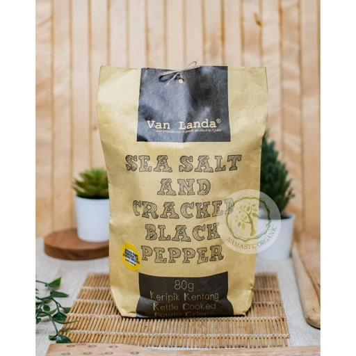 Image of VAN LANDA POTATO CHIPS - SALT AND BLACK PEPPER 80GR