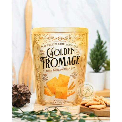 GOLDEN FROMAGE - CRISPY SOURDOUGH CHEESE SNACK BITES 130GR