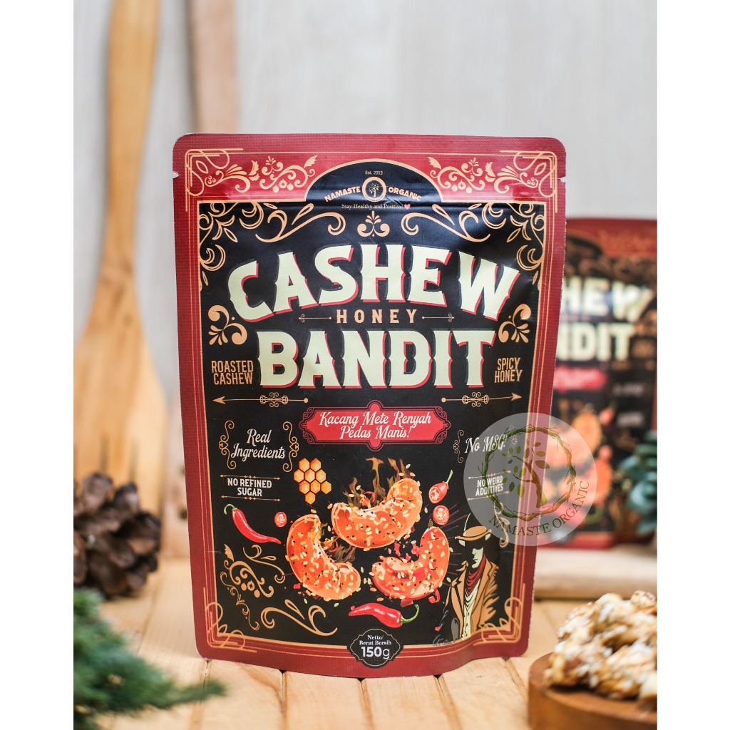 CASHEW BANDIT ROASTED SPICY HONEY - KACANG METE PANGGANG PEDAS MADU 150GR